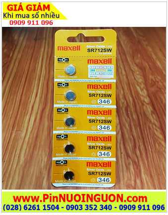 COMBO 01vỉ 5viên Pin đồng hồ 1.55v Silver Oxide MAXELL SR712SW - Pin 346, Giá chỉ 145.000đ/ Vỉ 5viên